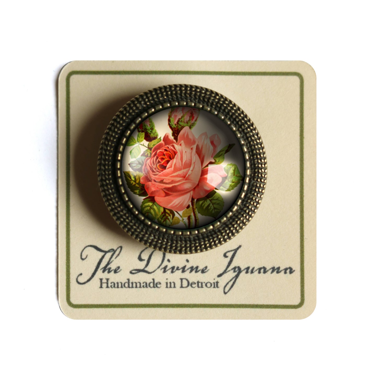 Victorian Tea Rose Brooch - Romantic Floral Valentine