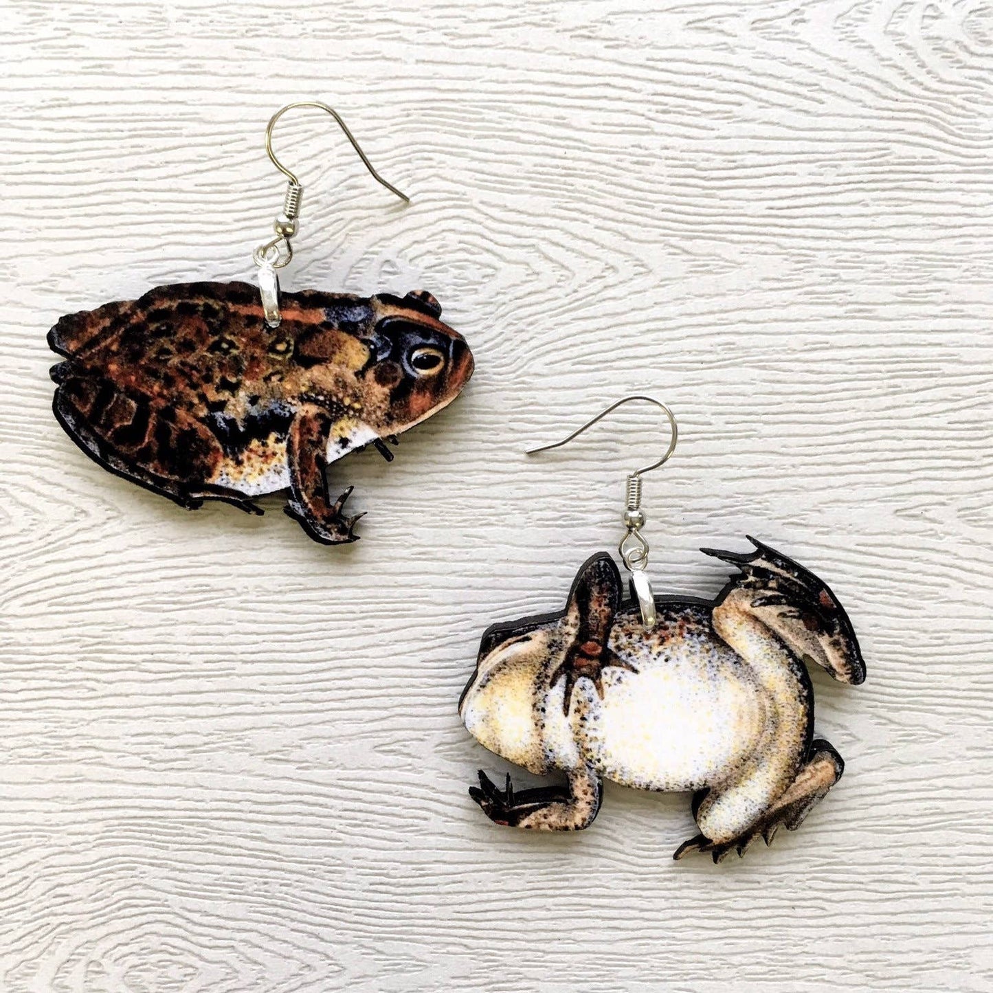 Southern Toad Earrings - Halloween - Laser Cut Wood