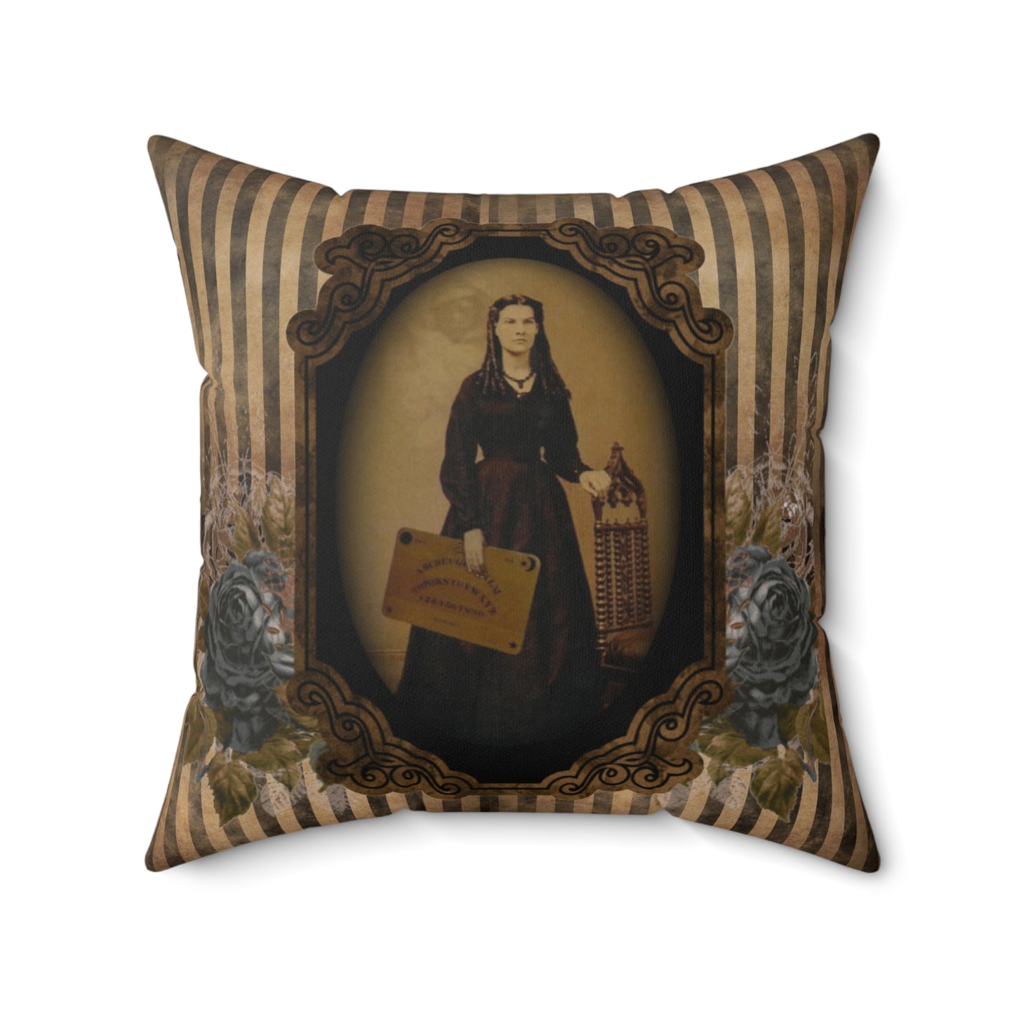 Gothic Victorian Haunted Lady Pillow