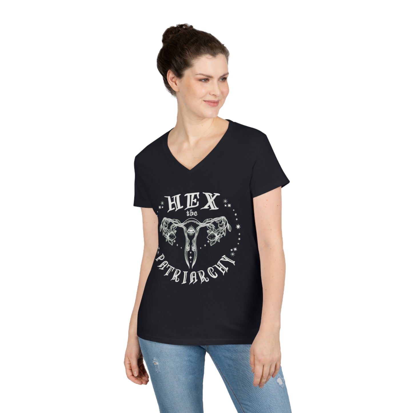 Hex the Patriachry Ladies' V-Neck T-Shirt