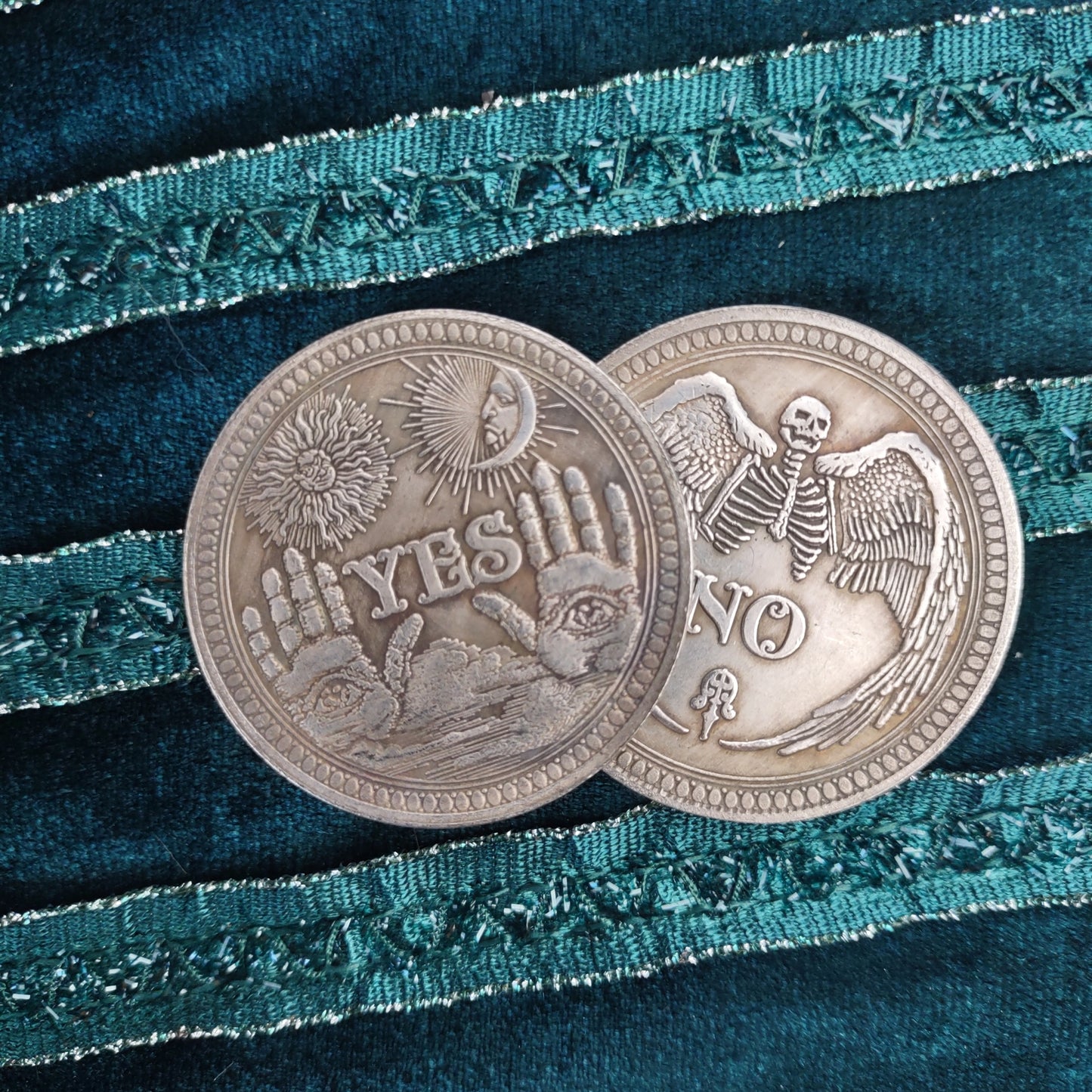 Decorated Yes or No Coin- Various Styles