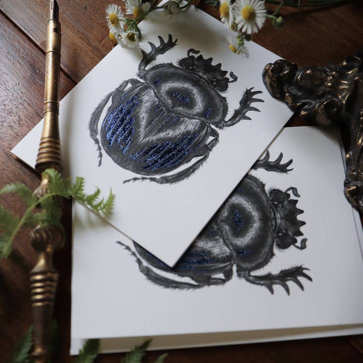 Sacred Scarab Greeting Card