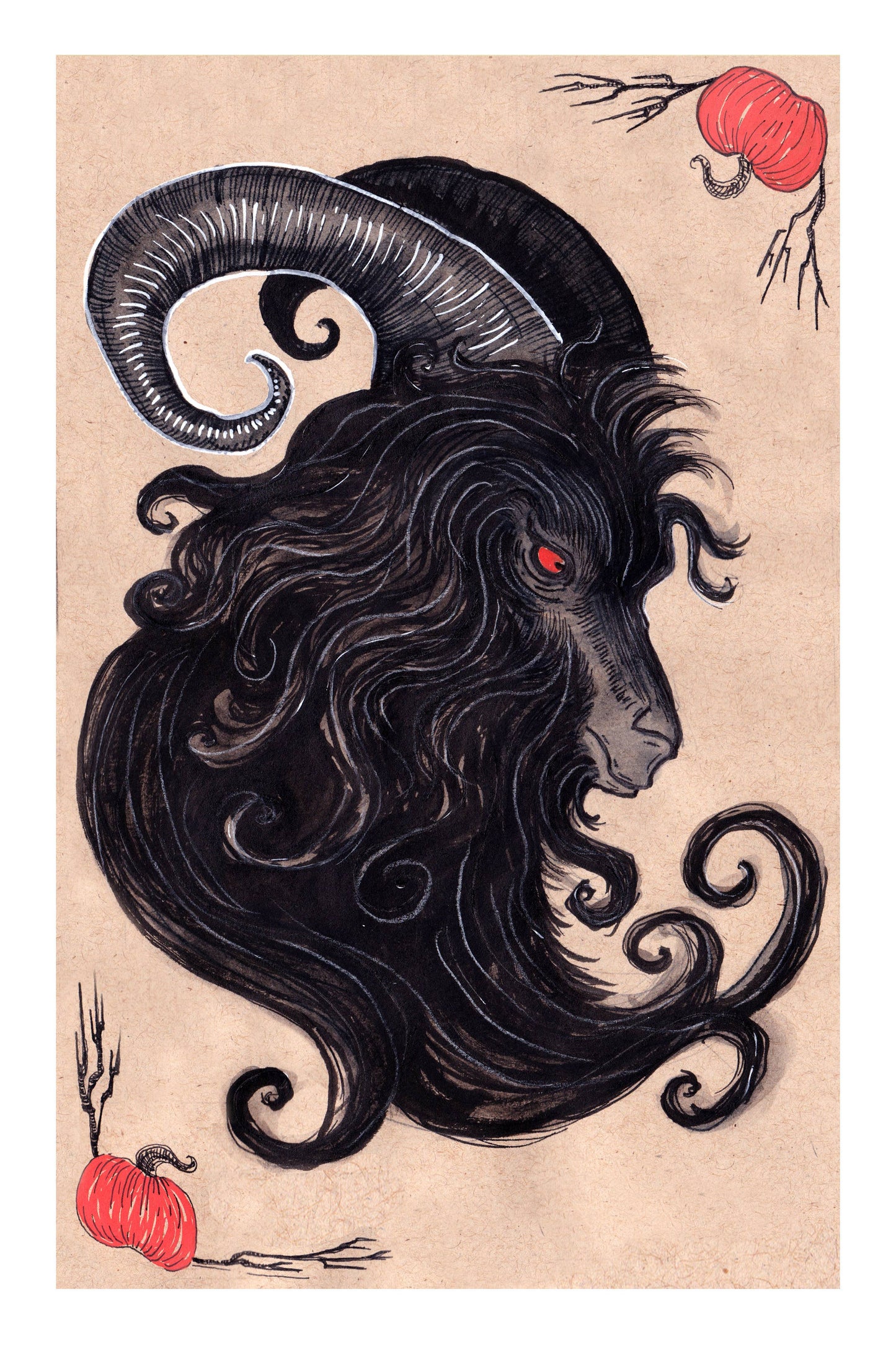 Fall Black Phillip Print: 8x10 Art Print