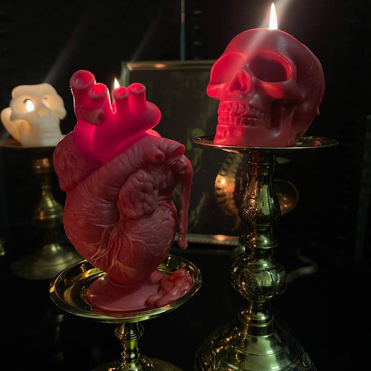 Red Heart Candle