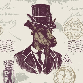 Dapper Goat Man Crew Socks