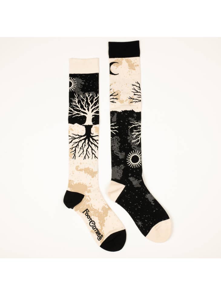 As Above So Below Tree Knee High Socks
