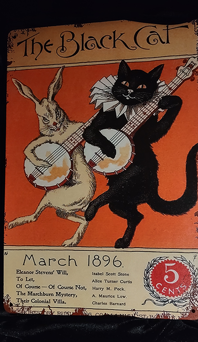 Black Cat Magazine Cover Metal Print