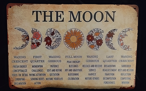 Moon Phases Metal Print