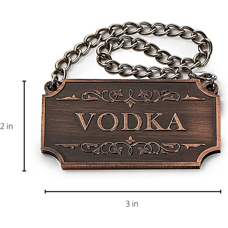 Decanter Tags Copper Set of 8 For Alcohol