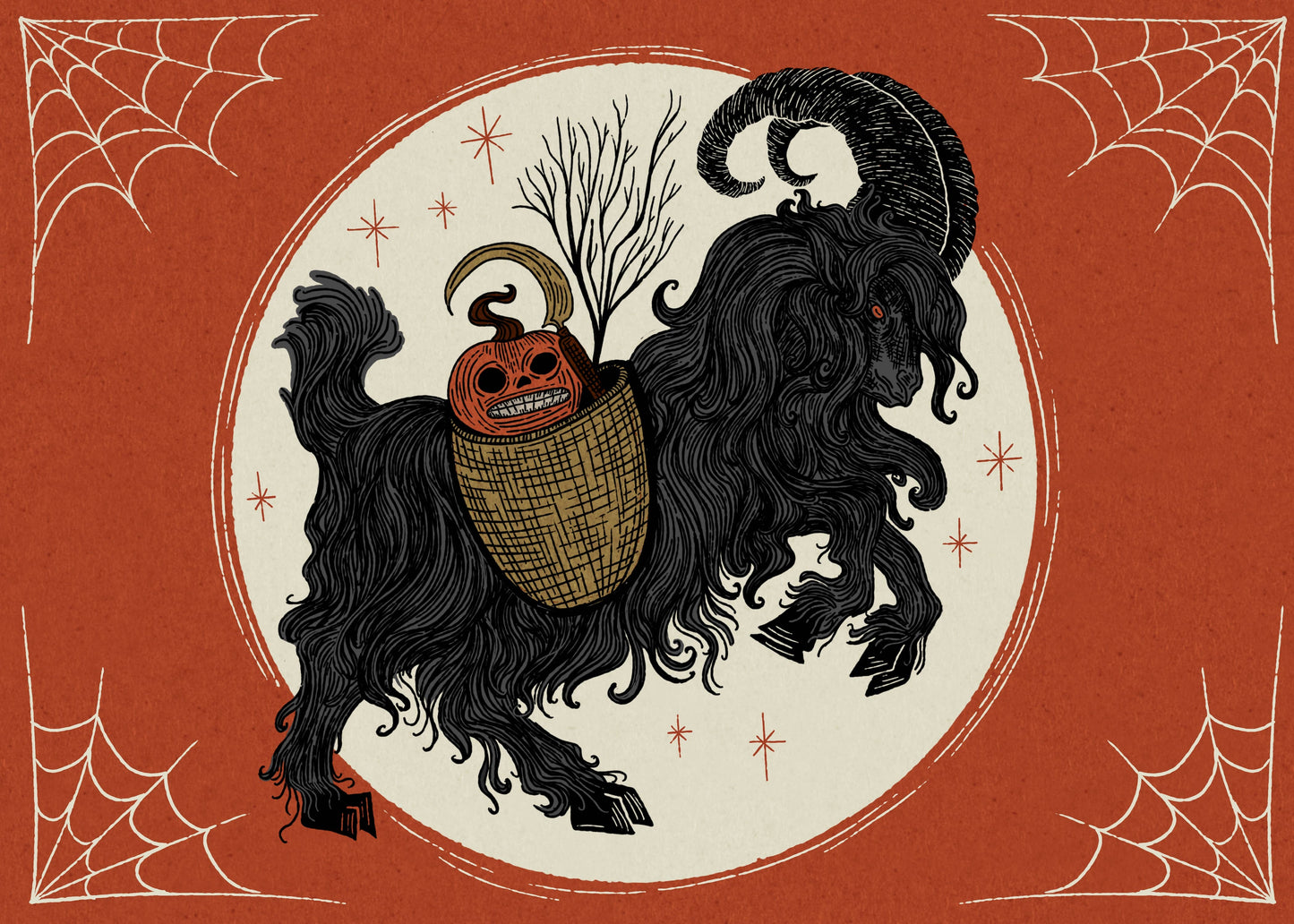 Halloween Goat Greeting Card