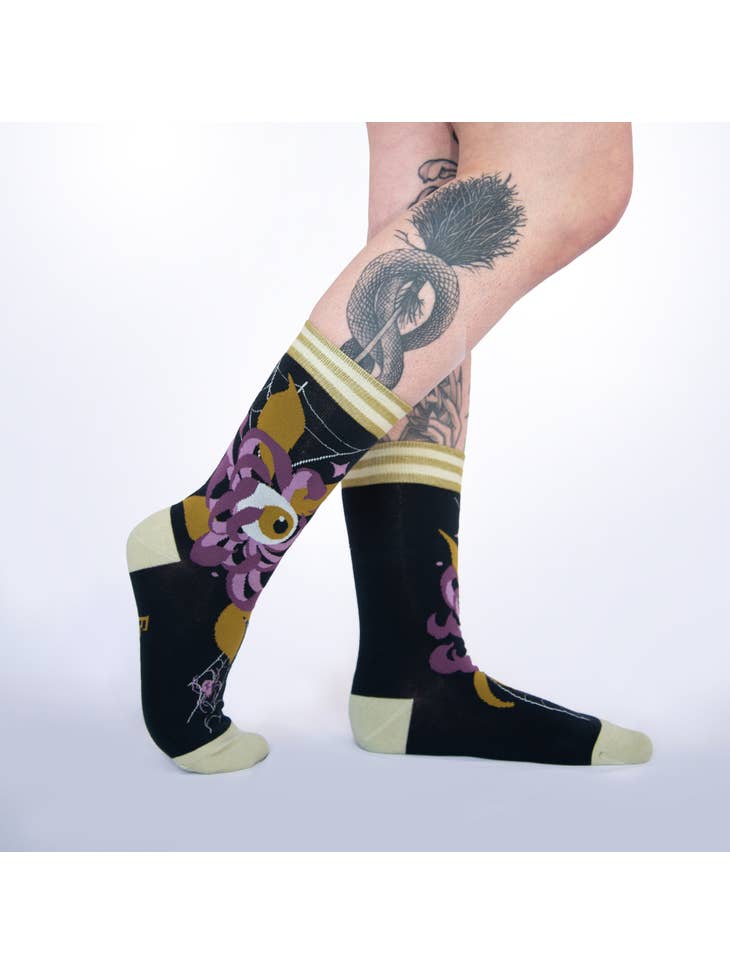 Arachnid's Bloom Crew Socks