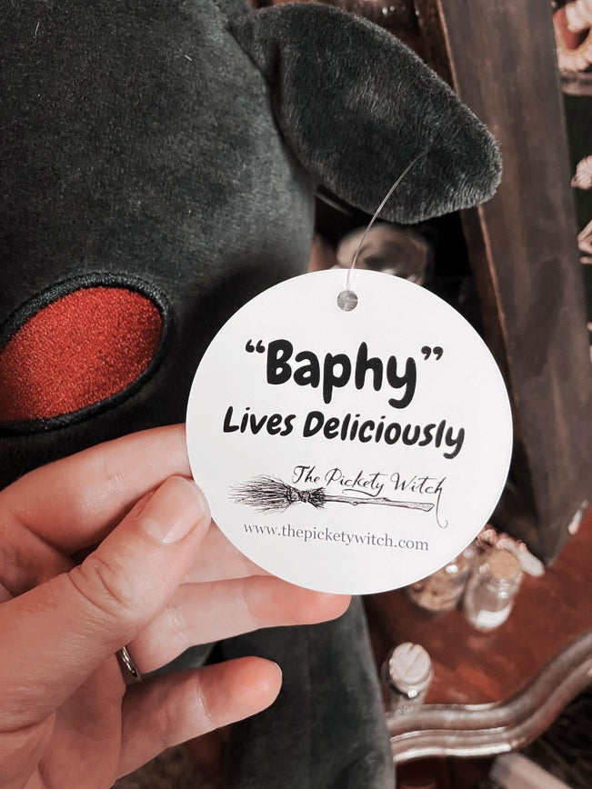 Pickety Pals - "Baphy" Charcoal - Witchy Baby Goat Plushie