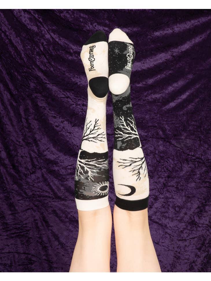 As Above So Below Tree Knee High Socks