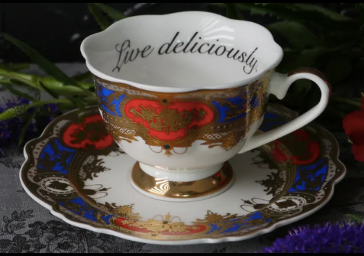 Versailles Live Deliciously teacup and saucer