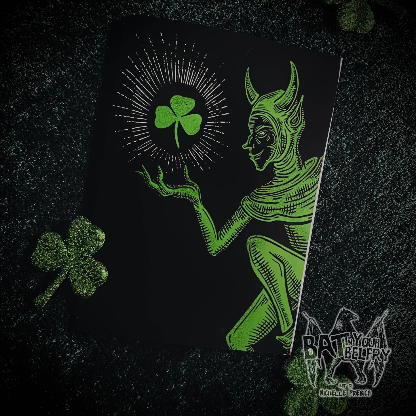 Devilish Saint Patricks Day Greeting Card