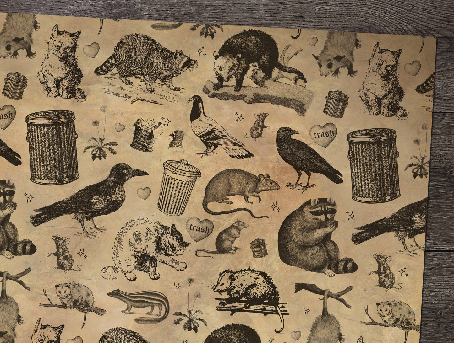 Vintage Wrapping Paper - Flat Pack Gift Wrap