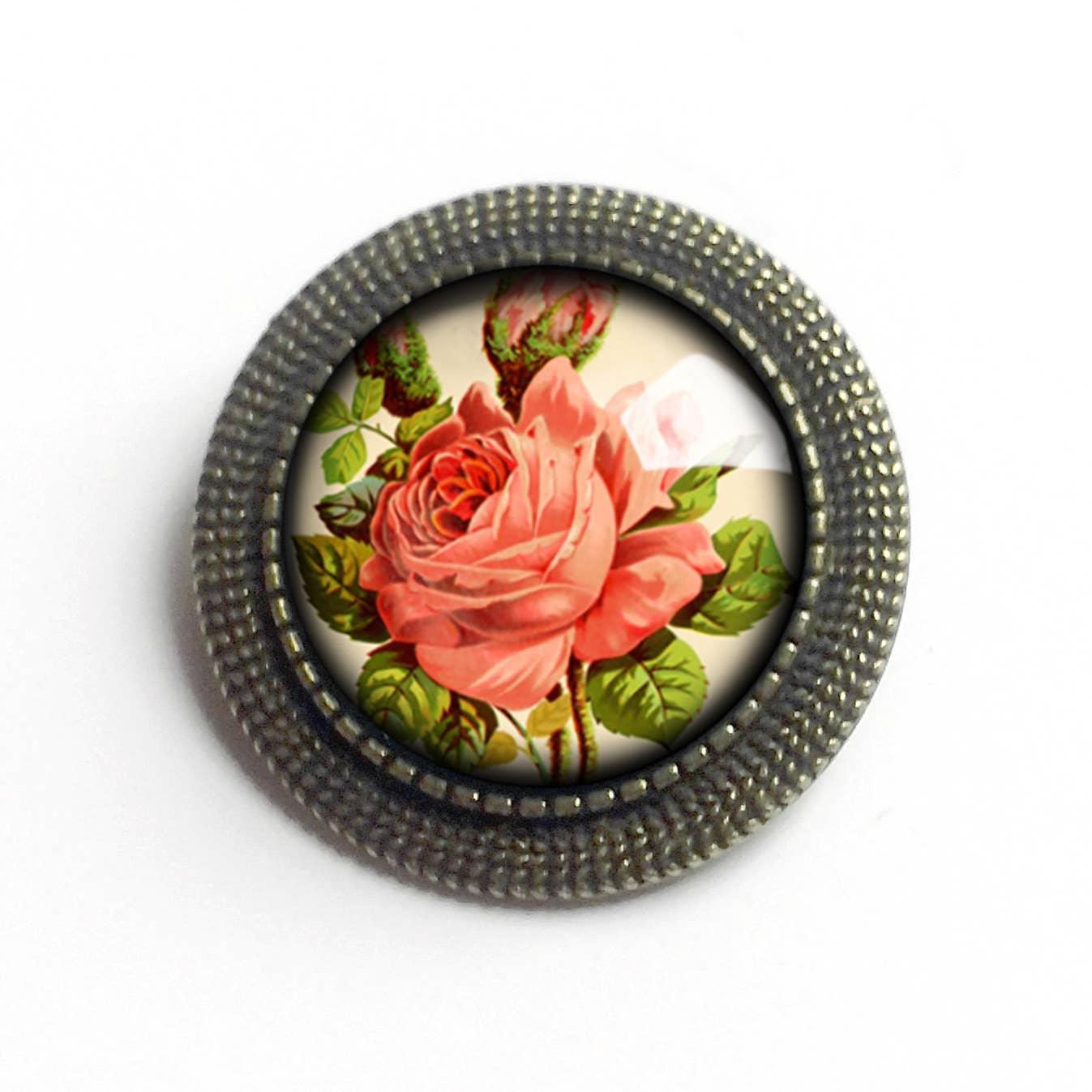 Victorian Tea Rose Brooch - Romantic Floral Valentine