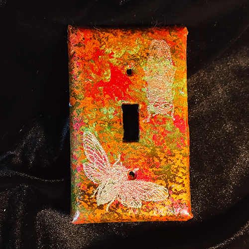 Cicadas Light Switch Cover OOAK
