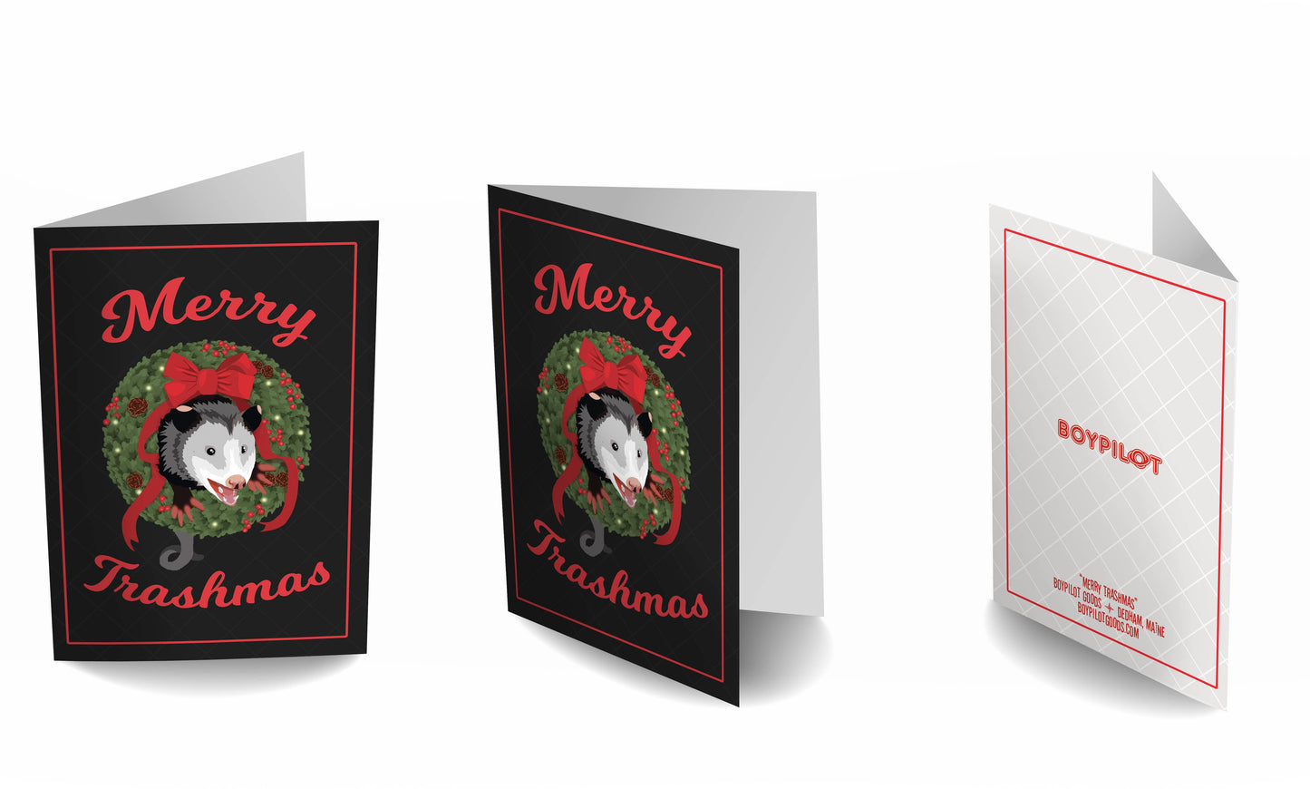 Possum Christmas Card - Merry Trashmas