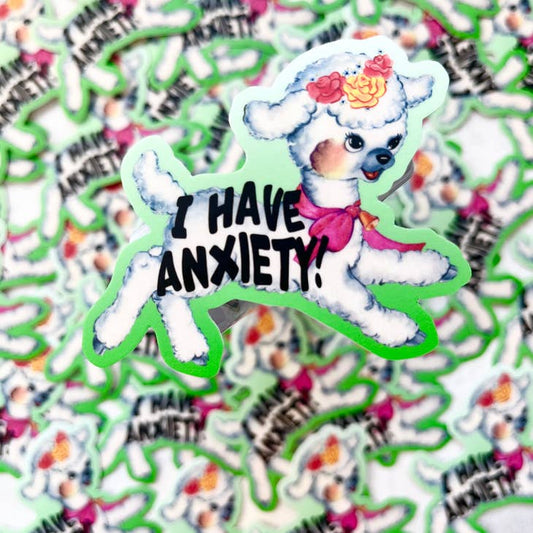 I Have Anxiety Cute Lamb Sticker