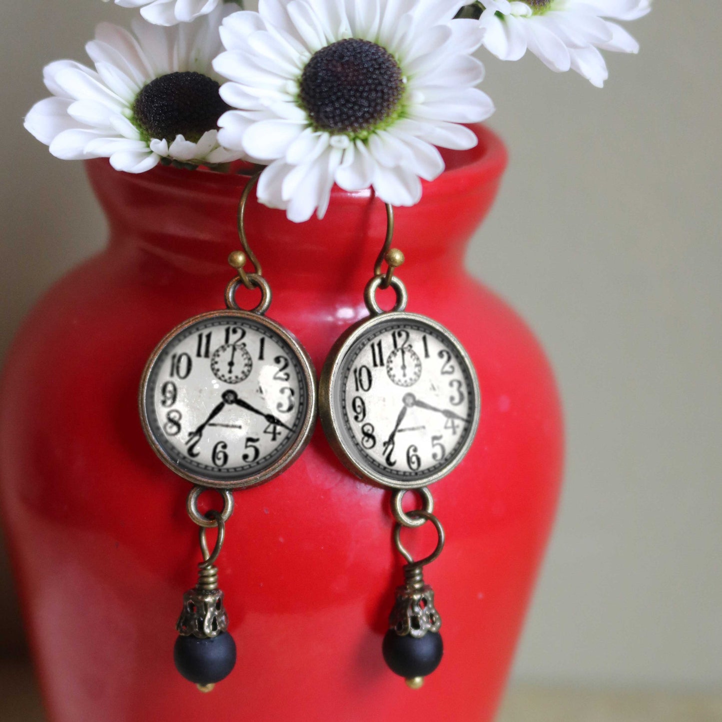 Edwardian Clock Steampunk Earrings