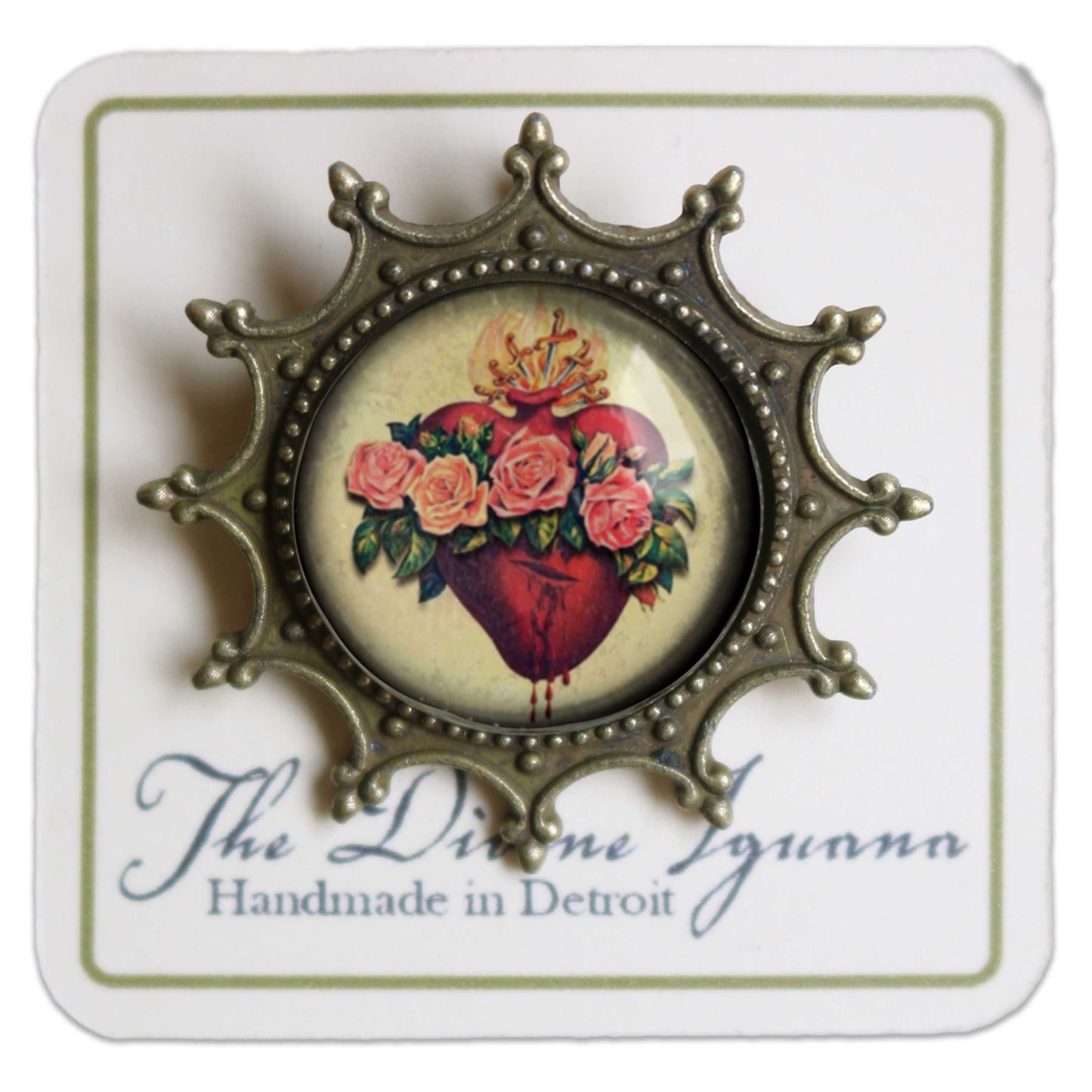 Immaculate Heart of Mary Brooch