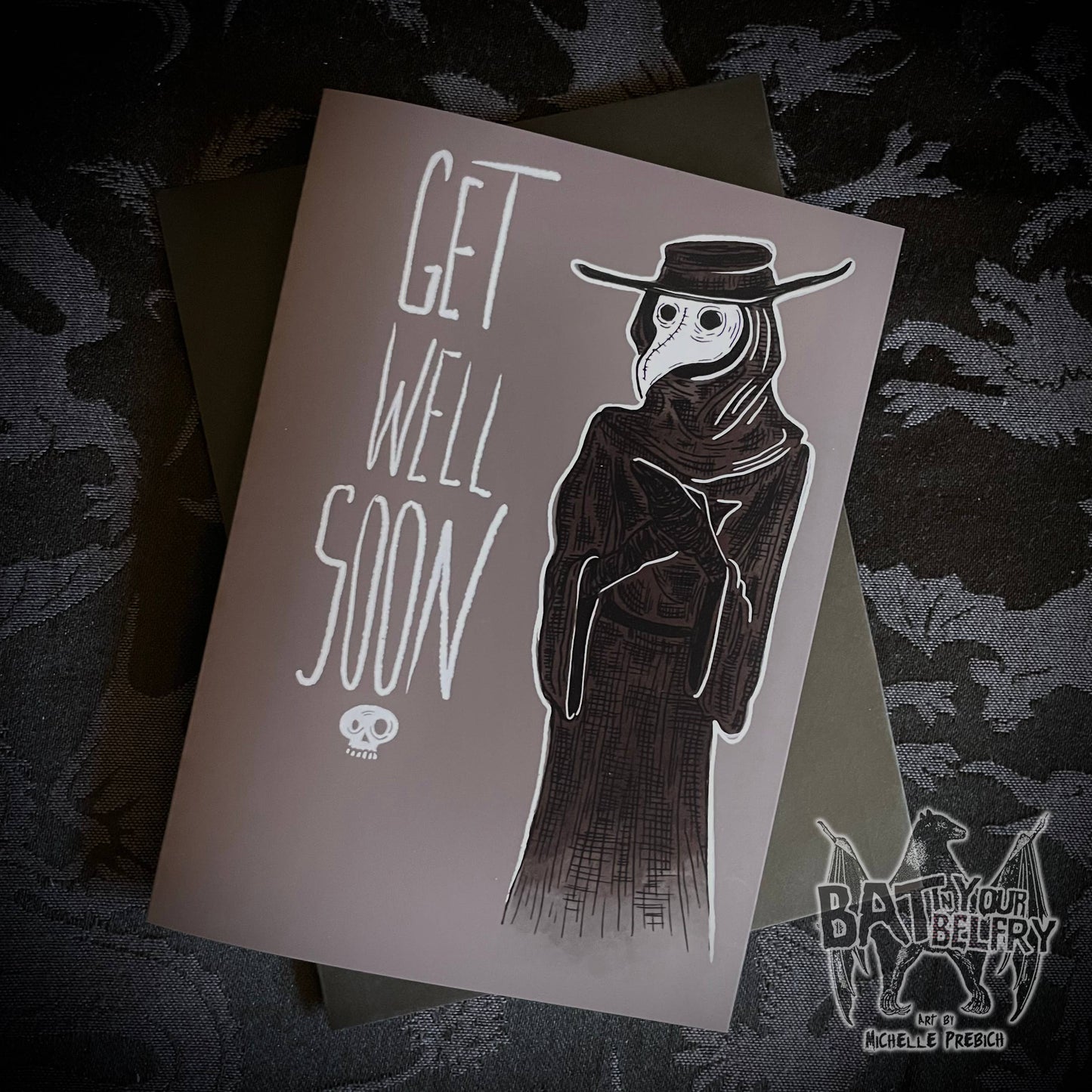 Get Well Plague Doctor Greeting Card