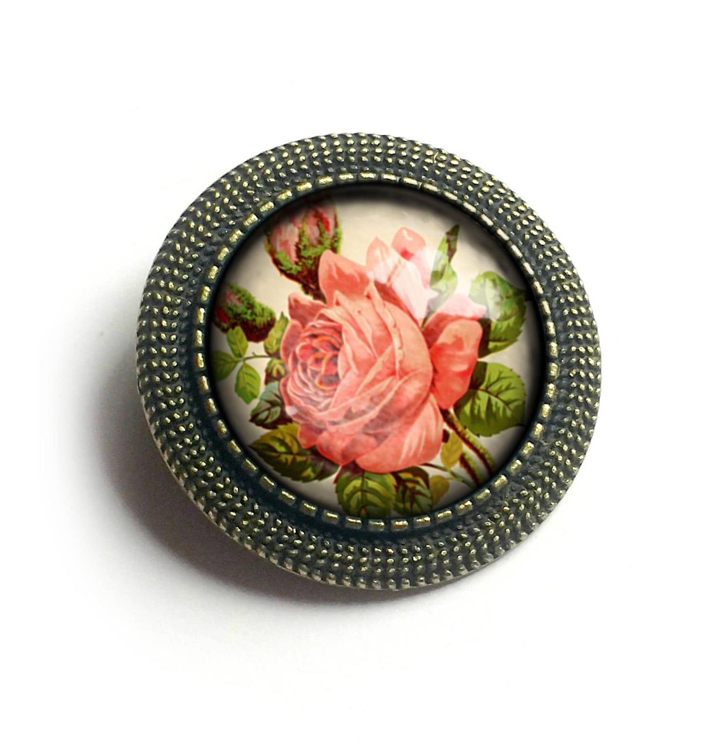Victorian Tea Rose Brooch - Romantic Floral Valentine