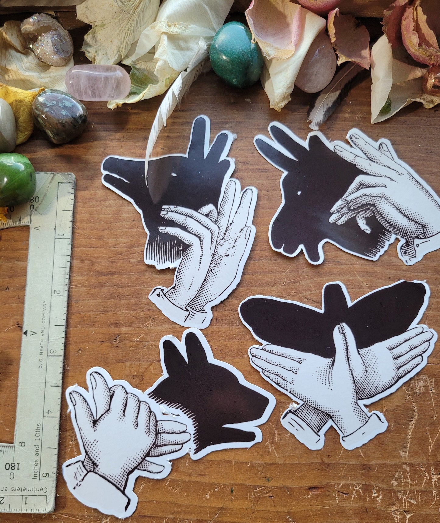 Shadow Puppet Stickers- Animal Shadows